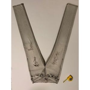 True Religion Distressed Gray Jeans